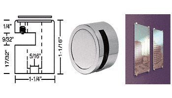 CRL Brushed Stainless Edge Grip for 1/4 Material - EG14BS